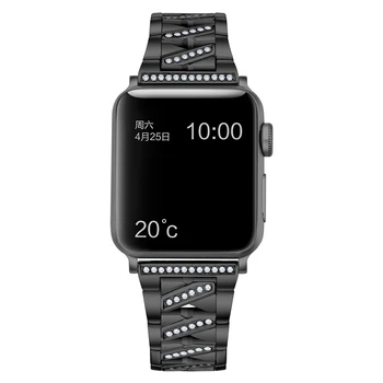 Zliatiny kovov diamond Watchband pre apple hodinky 6 kapela 44 mm 40 mm 42mm 38mm iwatch série 6 5 4 3 2 1 SE príslušenstvo Náramok na zápästie