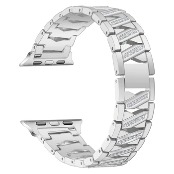 Zliatiny kovov diamond Watchband pre apple hodinky 6 kapela 44 mm 40 mm 42mm 38mm iwatch série 6 5 4 3 2 1 SE príslušenstvo Náramok na zápästie