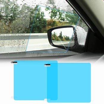 2 Ks Auto Rainproof Film Auto Auto Spätné Zrkadlo ochranné Dážď dôkaz Anti fog Vodotesný Film Membrány Auto Nálepky Accessorie