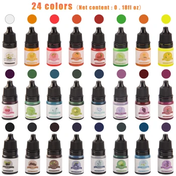 24Bottle/Set DIY Farebné Epoxidové Živice Pigment Tesnenie Olejové Farby, Priehľadné UV Farba, Farbivo Remesiel Šperky Plesne, Takže Accessorie