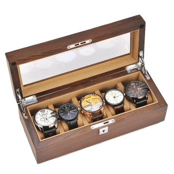 5 slotov najvyššej kvality, móda mužov domov drevené hodinky box luxusné hodinky Zobraziť okno pre mužov Hodinky 200911-22