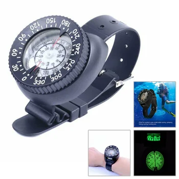 50m Nepremokavé Potápanie Zápästie Kompas Potápanie Kompas, Vodné športy, Šnorchlovanie Navigáciu Fluorescenčné Ručičky Dial Kompas