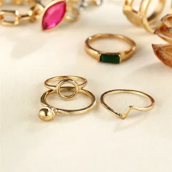12 Ks Vintage Charm Zirkón Prsteň Ženy Prst Koleno Prstene Pre Ženy Príslušenstvo Šperky Krúžok Ženy Otvoriť, Upraviť Lady Krúžky