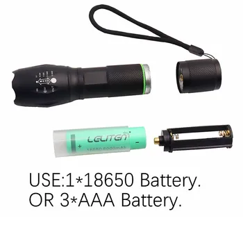 Prenosný mini baterka XML-T6 L2 V6 LED ZOOM Baterka lov zoomovateľnom Baterka pochodeň Svetla