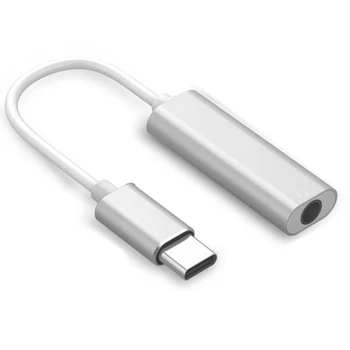 2021 Nový USB typ-C 3,5 mm Stereo Jack pre Slúchadlá Adaptér Kábel Externé Zvukové Karty