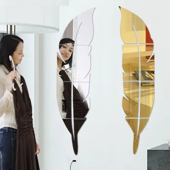 DIY Pierko Oblaku 3D espejos decorativos para paredes telo zrkadlo na Stenu-Nálepky na Obývacia Izba Art Dekoračné Zrkadlá