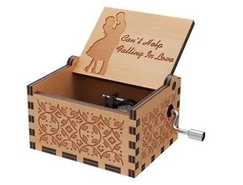 Ručné Cvok Vyryté Music Box - nemôže Pomôcť Pádu V Láske Mini Hudobný Box na Hračky