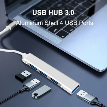5Gbps USB 3.0 HUB Adaptér Converter, 4 Porty Multi USB 3.0, USB 2.0 Rozbočovač PC Extender pre Počítač, Notebook, PC