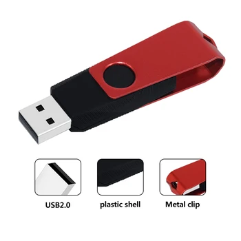 32 GB USB Flash Skladacie kl ' úč Otočný Flash Memory Stick Rotujúce Flash Disk Palec Pero Skladovanie pre Počítač Darček Logo