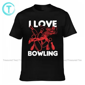 Bowling Zábavné Tričko Bavlna, Krátky Rukáv T Shirt Tlač Pláži T-Shirt Muž 4xl