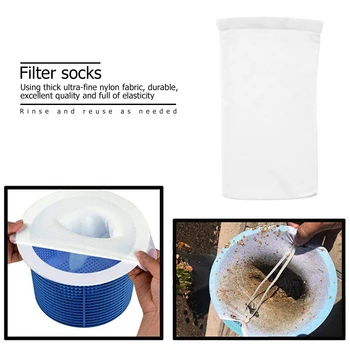 5/10 Pack Filter Bazéne Skladovania Skimmer Ponožky Nylon Mesh Bazén Filter Ponožky Na Koše Skimmers Biela Bazén Dodávky