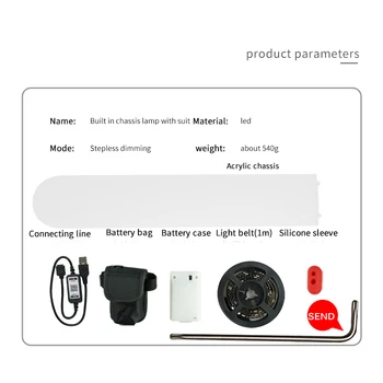 Skúter Bluetooth Svetla LED Pásu Akryl Podvozok A Darčekové Samolepky pre Xiao M365 Elektrický Skúter Svetelný Pás Sedem-Farba Svetla