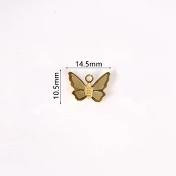 30Pcs/Veľa 10.5*14.5 mm Meď Mosadz Motýľ Prívesok Charms Pre Náramok Náušnice Motýľ Šperky Čo Zistenia Príslušenstvo