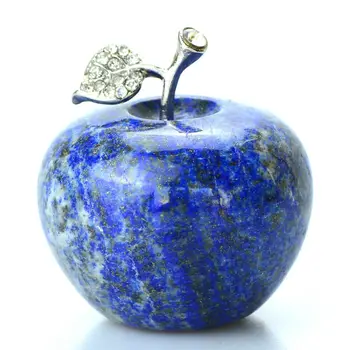 Lapis Lazuli, Prírodný Krištáľ Apple Figúrka Vyrezávané Darček Gem 1pc