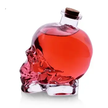 120-750 ML Tvorivé Prázdne Sklenené Fľaše Lebky Fľaša Červeného Vína Crystal Whisky Poháre