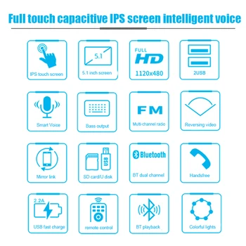 Touch Screen HD Bluetooth 5.1 Palcový FM 12V 45Wx4 kanál 1Din MP5 Hands-free Volanie Jednej Ingot IPS USB 3005