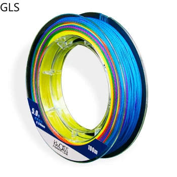 GLS Vysoko Kvalitné Super Hladké 9 Prameňov 100M Japonský Dizajn Multifilných vlasec PE Väzbe Riadok 3 Voliteľné Farby