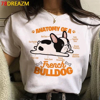 Francúzsky Buldog Bull Teriér t-shirt ženy tlač estetické vintage streetwear tumblr t shirt šaty plus veľkosť