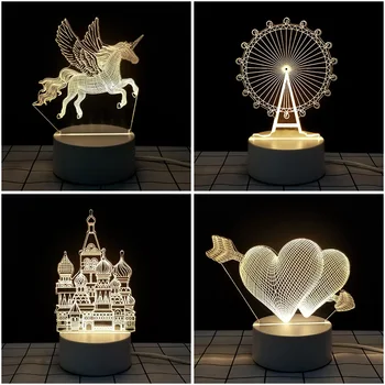 USB Nové Výbuchu ModelsusbAcrylicledWarm Osvetlenie Detí Darček Spálňa Tvorivé Nočné Svetlo Dekorácie, Darčeky