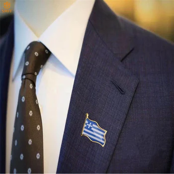 10Pcs grécku Vlajku Brošňa Kravatu Vyhovovali Módne Ozdoby Klopě Pin Pamätný Odznak Mužskej&Žena sa Vzťahujú