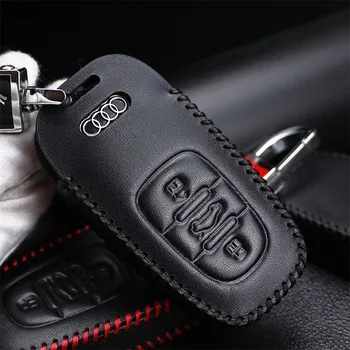 Najlepšie Predaj Kožené Kľúča Vozidla puzdro Pre Audi Q2 Q3 Q5 Q7 Q8 R8 TT RS3 RS4 RS5 RS6 RS7 S3 S4 S5 Kľúča Držiteľa Kľúčových Častí Pokožky Shell