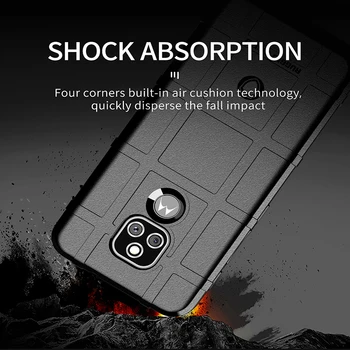Robustný Shiled Shockproof Prípade Pre Motorola Moto E7 Plus G9 Hrať G8 Power Lite Jeden Fusion G Stylus Mäkké TPU Silikónové Zadný Kryt