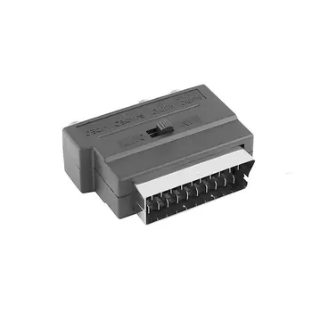 Black W/SCART na 3 RCA Phono Adaptér 1080p kompatibilný s HDMI S-video na 3 RCA AV Audio Kábel pre Projektor/DVD/TV Audio Konektor