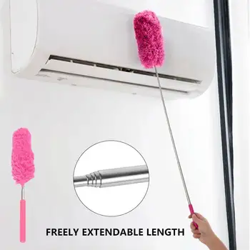 Adjutable Telescopic Microfibre Duster Brush Car Furniture Cleaner Extend Stretcher Feather Home Duster Household Cleaning Brush