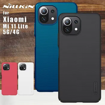 Nillkin prípade pre Xiao Mi 11 Lite 4G 5G prípade Matné plný 360 Telefón Prípade Ochranný Zadný Kryt Pre Xiao Mi11 Lite 5G