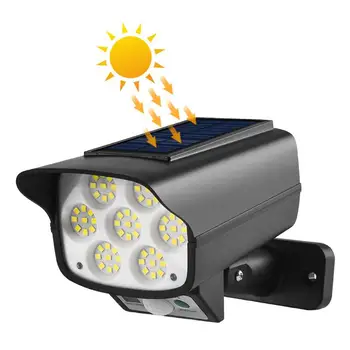 63LEDS Slnečné Svetlo Vonkajšie Realisticky Solárne Monitorovanie Lampy Solárne PIR Záhradné Dekorácie, Nástenné Svetlá Pre Trávniky Terasa Dvore