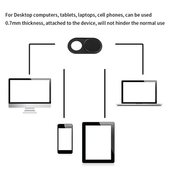 3/6PCs Kovové Webcam Kryt Jazdec, Notebook, Mobilný Telefón, Predný Kryt Objektívu Ochrany Súkromia Nálepka Pre Tablet iPad Webcam Uzávierky