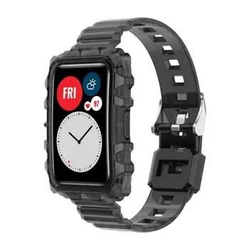 Nové Náhradné Priehľadné Popruh Pre HUAWEI Sledovať Fit Crystal Clear Náramok TIA-B09 Fashional Watchband Smart Príslušenstvo