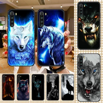 Cool Angry Zvierat wolf Telefón puzdro Pre Xiao Redmi Poznámka 7 7A 8 8T 9 9A 9S 10 K30 Pro Ultra black celkom prime mäkký nárazník luxus