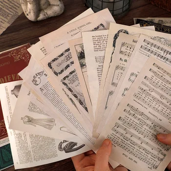 Kreatívne 10 Listov Vintage Stránok kníh Materiál Papier Nevyžiadanej Vestník Plánovač Scrapbooking Dekoratívne DIY Plavidlá Pozadí Papier