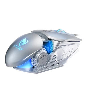 6400DPI Hernej Myši 7 Dýchanie RGB Farba Ergonomický Dizajn Drôtová Myš pre Notebook, Počítač PC