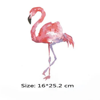 1Pc Ružovej Farby Umývateľný Flamingo Škvrny Na Oblečenie žehličky Na Prevody Patch úrovni Oblečenie Nálepky Tepla Stlačte Appliqued