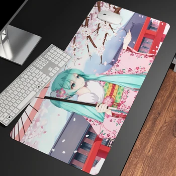 XXL Anime Dievča Krásna Krajina, Vzor Veľký Herný Stôl Pad Anime Myši HD Tlač Počítač Hráč Zamykanie Myši Okraj Rohoží