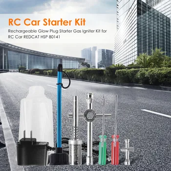 Nabíjateľná Svietiť Plug Starter Igniter AC Nabíjačky, Súpravy 1/10 RC Crawler CarREDCAT Racing 80142A NITRO R/C Starter Kit