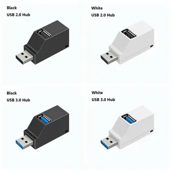 3 V 1 s rozhraním USB 3.0 HUB Adaptér Extender Mini Splitter Box 3 Porty Pre PC, Notebooku Macbook Mobilný Telefón Vysokej Rýchlosti U Diskov Čitateľa