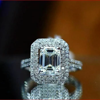 Huitan Oslňujúci Cubic Zirconia Snubné Prstene pre Ženy Jednoduchý, Kvalitný Elegantný svadobný Obrad Strany Krúžky Módne Šperky