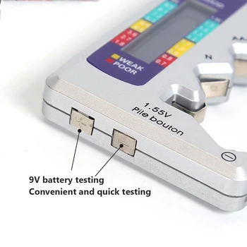 Digitálny Batérie Tester LCD Displej C D N AA AAA 9V 1,5 V Batérie Tlačidlo Bunky Kontrola Kapacity Detektora Kapacita Diagnostický Nástroj