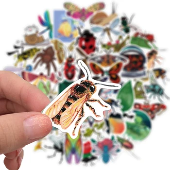 10/30/50pcs Prírody Hmyzu Nálepky Funny Animal Butterfly Spider DIY Nepremokavé Obtlačky Deti Hračka Telefón Batožiny, Notebook, Auto Nálepky