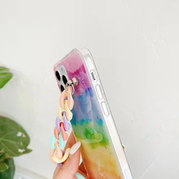Potítka Telefón Lesk Rainbow Prípade Huawei P30 Lite Pro P20 P40 P Smart Z Plus Y6 Y7 Y9 Prime 2019 Mate 20 Nova Zadný Kryt