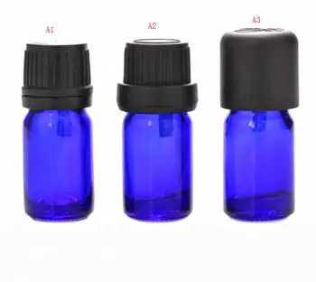 5ml 10-ml Sklenené Esenciálny Olej, Fľaša Ústie Redukcia & spp Sklenené Ampulky Modré Sklenené olej fľaše SN114