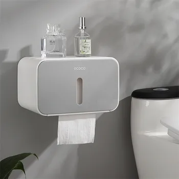 Vlhkosti, odolná a vodotesná toaletný papier rack domácnosti kúpeľňa úložný stojan, skladací stojan box tkaniva rolka papiera
