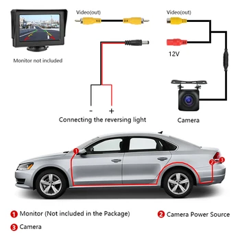 Parkovacia Kamera 1080P Nepremokavé Night Vision 12V Zadnej strane Cam Univerzálny IP68 Záložný Fotoaparát pre základnú Jednotku Audio Auto Monitor