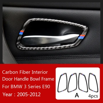 Pre BMW E90 E92 E93 3 Series Príslušenstvo Auto, Interiér Carbon Fiber Klimatizácia CD Console Panel Kryt Výbava Auta Styling