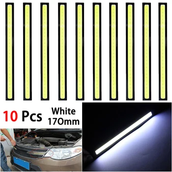 10pcs LED Denných prevádzkových Svetlo Vodotesný LED COB Auto Hmlové Svetlo Auto Úprava Lampa Biele Auto Svetlo Príslušenstvo Dropshipping