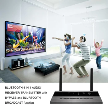 Bluetooth 5.0 Audio Vysielač, Prijímač CSR8675 Bezdrôtový Aptx Auto Adaptér pre TV Auto AptX RCA Adaptér Bezdrôtovej siete