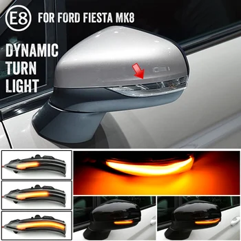Sekvenčné Zase Signálneho Svetla Na Ford Fiesta ST Line MK8 2019 2020 LED Dynamické Bočné Spätné Zrkadlo Tečie Blinker Indikátor